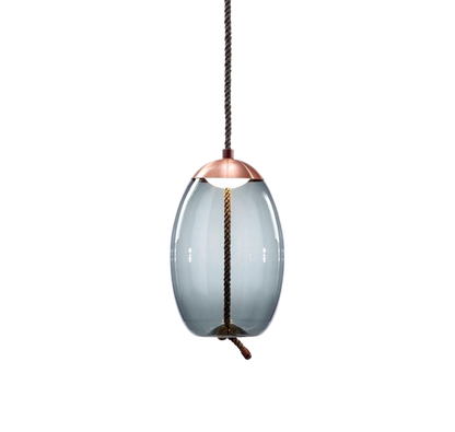 Hanging Lamp in Pink Gold Hemp