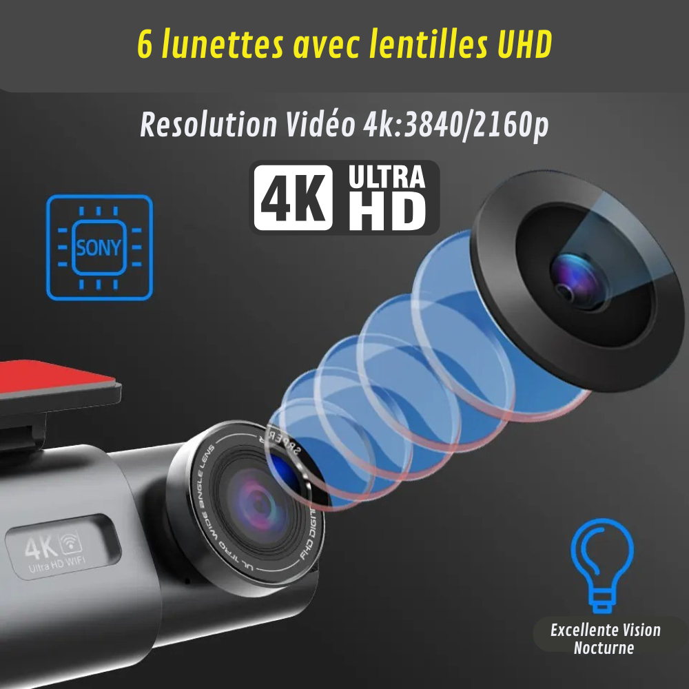 4K Full HD Car Camera with Continuous Recording