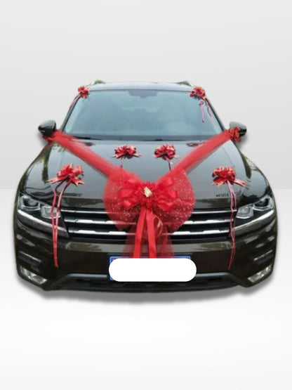 Décoration de Voiture de Mariage Élégante et Romantique - Marcherelle