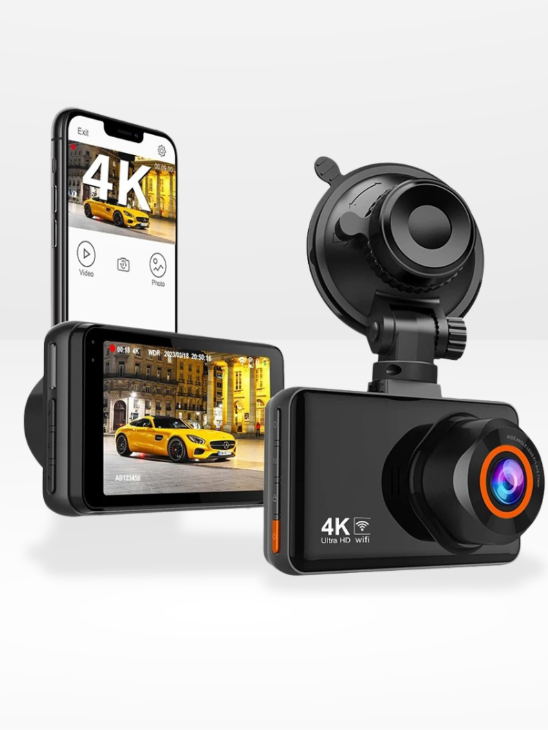 4K HD Car Camera with Continuous Recording