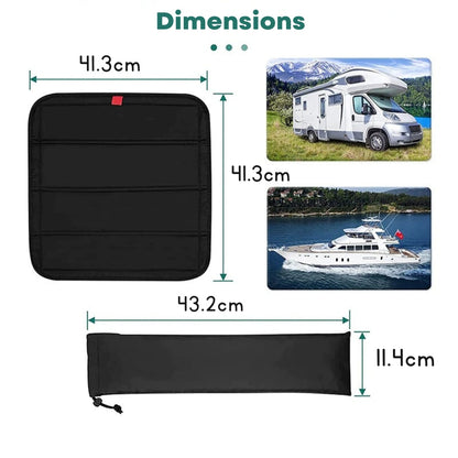 Rolled and Stylish Caravan Window Shade