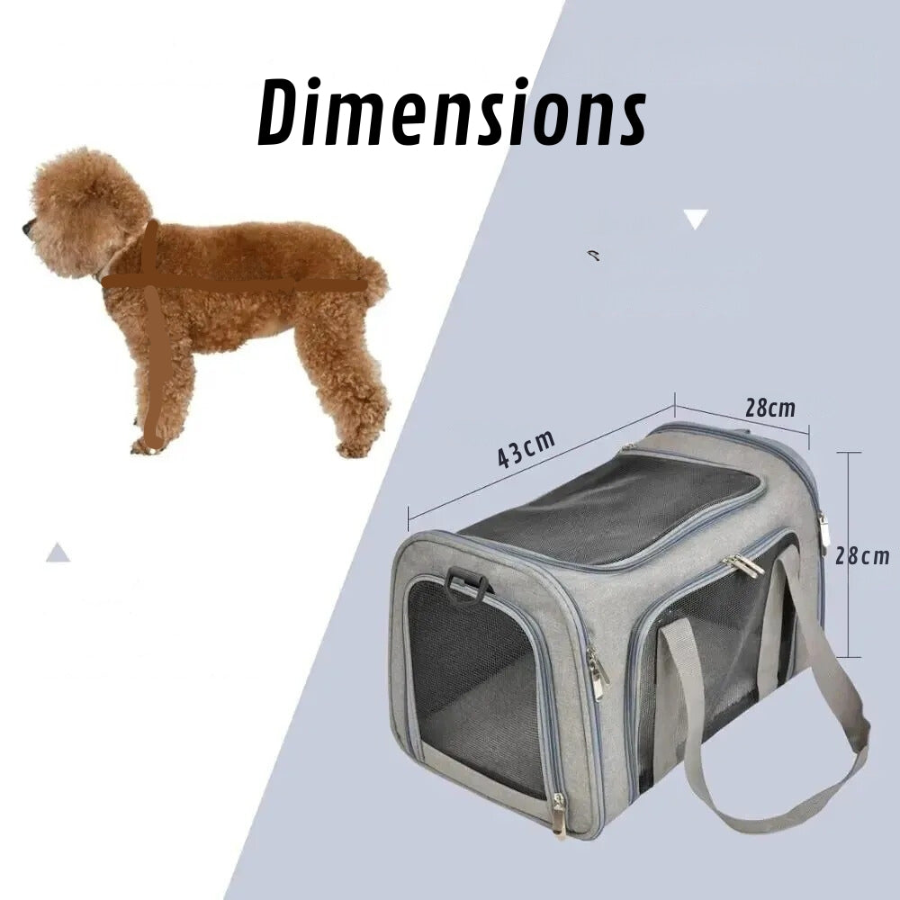 Comfortable and Secure Dog Car Carrier Bag