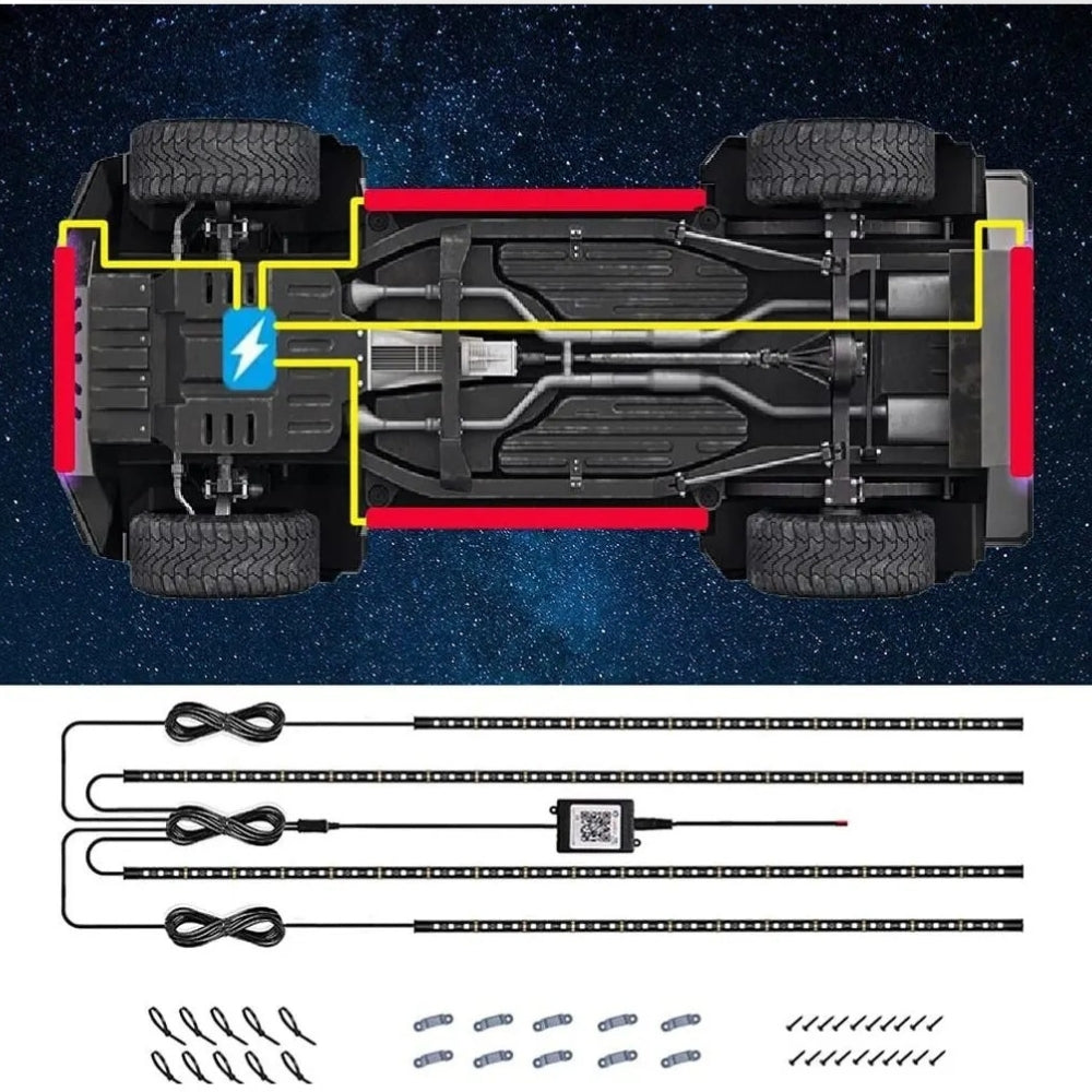 Futuristic Design Under-Car LED Lamp