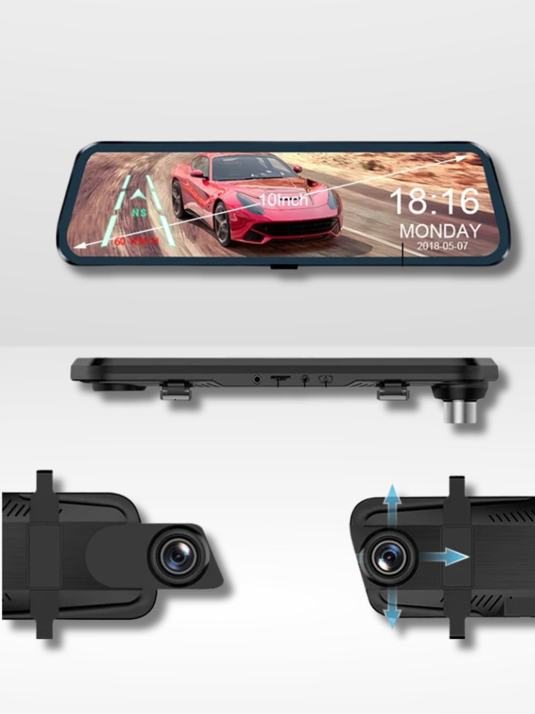 Full HD Rearview Camera for Car with Video Recording