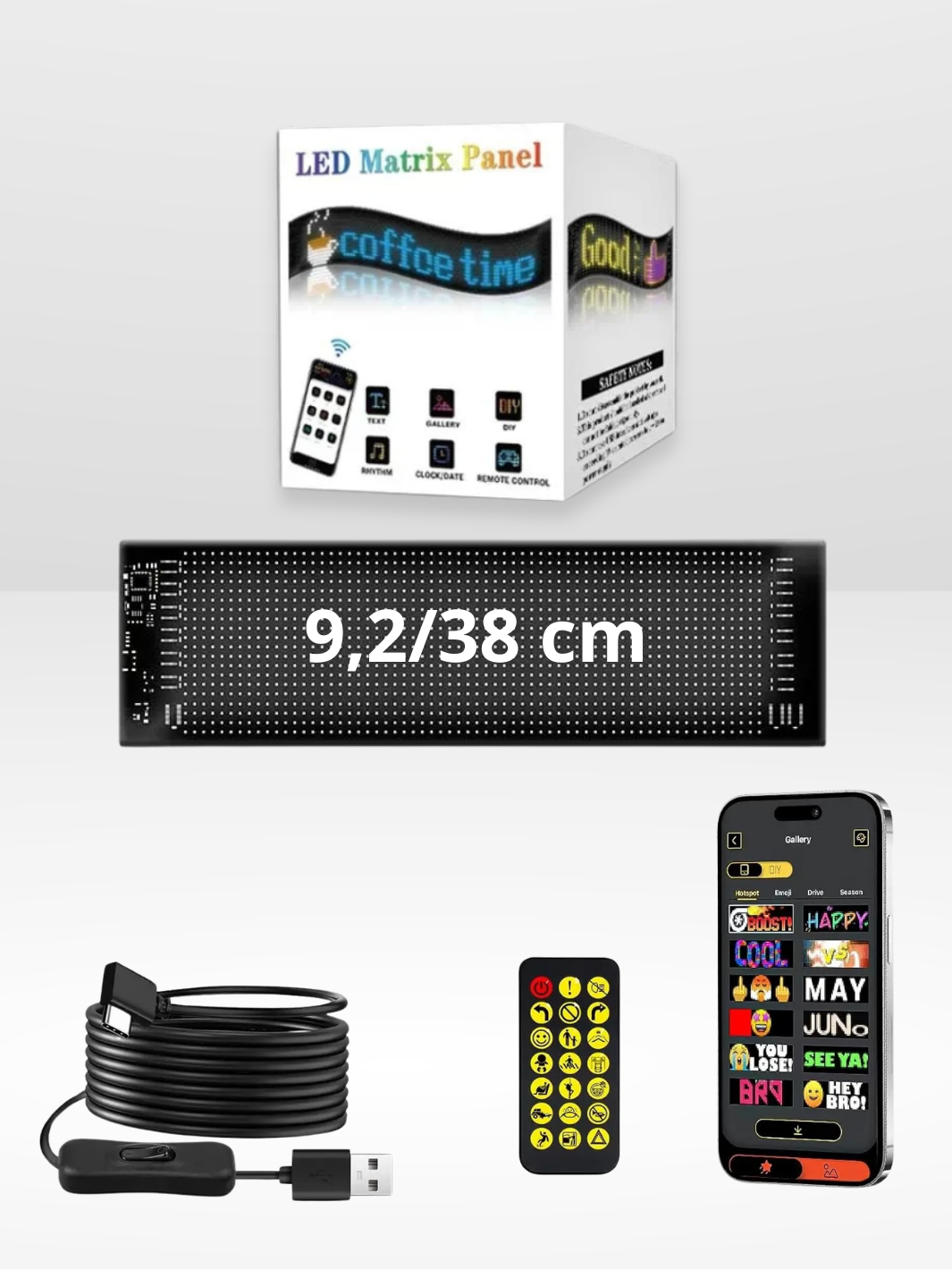 Customizable and Adjustable Car LED Panel